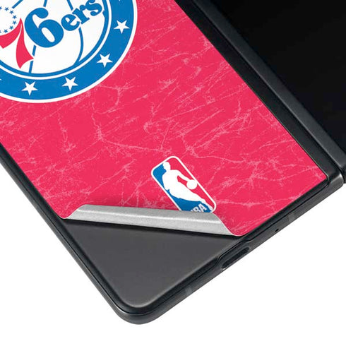 NBA Philadelphia 76ers Distressed Galaxy Z Fold4 5G Skin